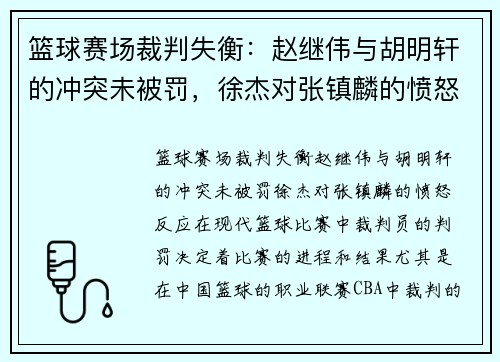 篮球赛场裁判失衡：赵继伟与胡明轩的冲突未被罚，徐杰对张镇麟的愤怒反应